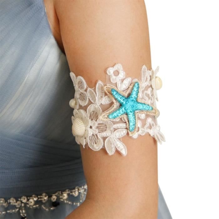 1 PC multi-usages exquis élégant durable fleur dentelle bras Bracelet perle BRACELET - COLLIER A ION NEGATIF - D'EQUILIBRE