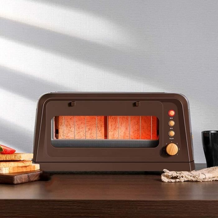 TOASTER Grillepain Fente large maison de grillepain grillepain automatique multifonctions 2piegravece machine de petitconducteur1378