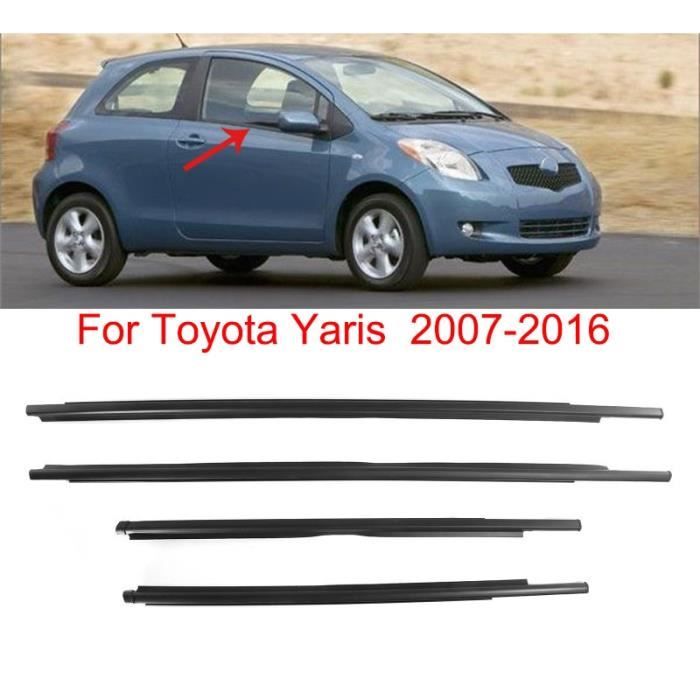 Pare-soleil,Bande d'étanchéité en caoutchouc pour Toyota Yaris 2007 – 2016,4 pièces-ensemble,garniture de moulage,pour