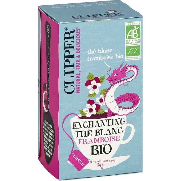 CLIPPER Enchanting Thé Blanc Framboise Bio - 20 Sachets