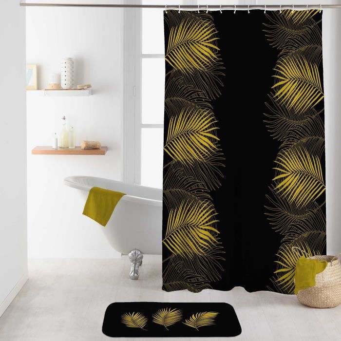 Rideau de douche 180 x 200 cm polyester imprime orbella Noir