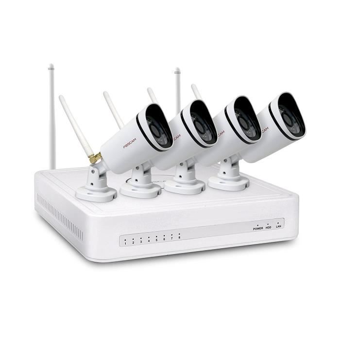 Foscam - Kit vidéosurveillance WiFi FN3104W-B4-1T