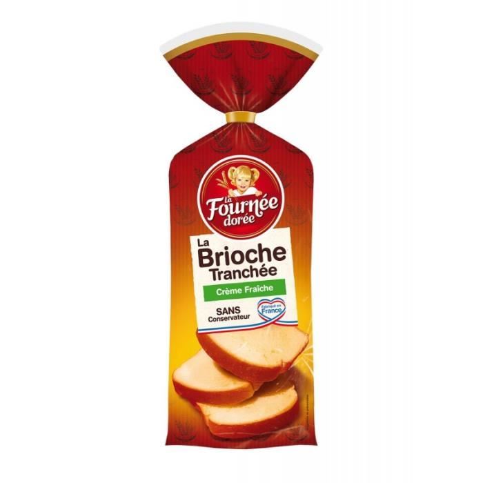 LA FOURNEE DOREE - Brioche Tranchée Crème Fraîche 500 G - Lot De 4