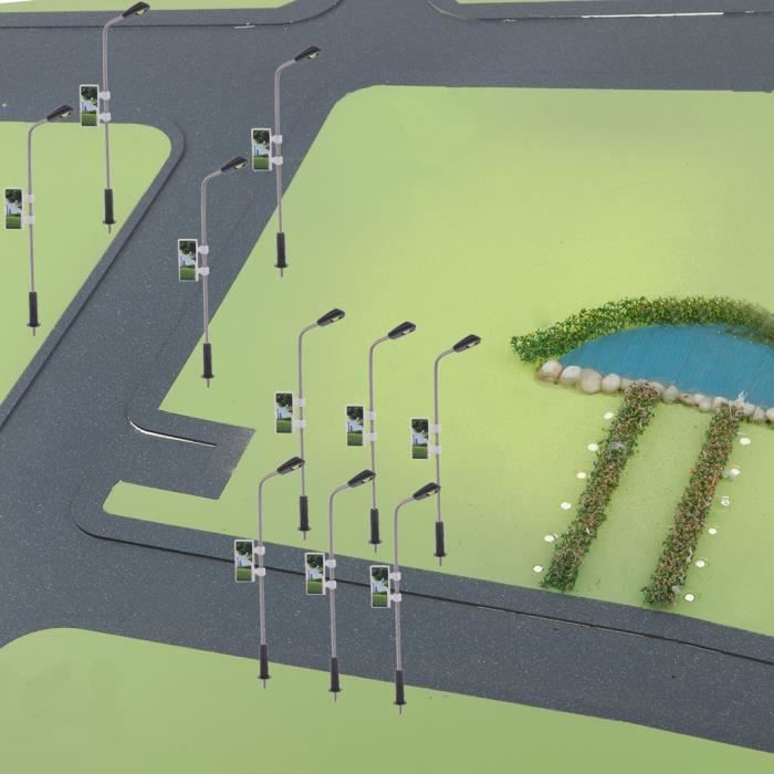 VEHICULE A CONSTRUIRE - ENGIN TERRESTRE A CONSTRUIRE 20 pièces 1: 200 réverbères à l'échelle HO