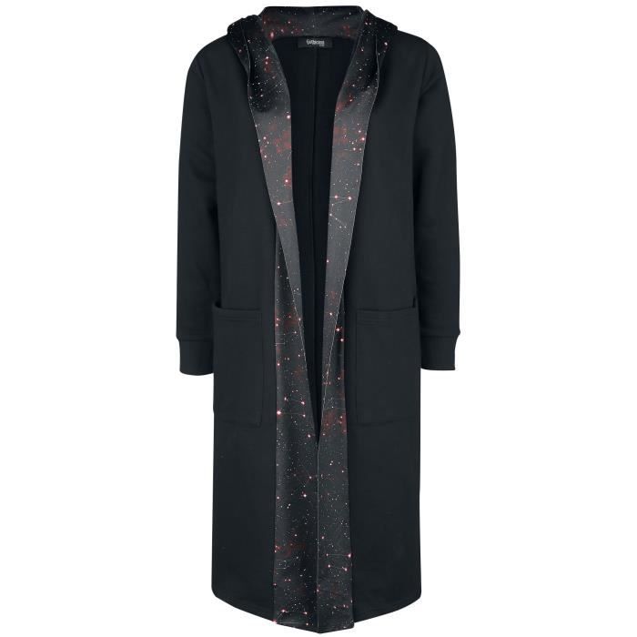 Gothicana by EMP Gilet Noir Imprimé Galaxie Femme Cardigan noir