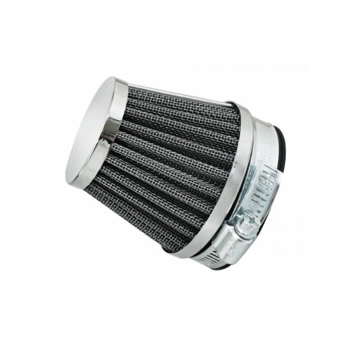 Filtre a air replay kn grille acier chrome fixation droite diam 60 mm