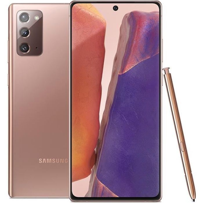 SAMSUNG Galaxy Note20 5G - Smartphone débloqué 128 Go de Mémoire, 8 Go de RAM, Cuivre