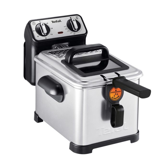 Tefal Friteuse Filtra Pro 3L Friteuse Unique Acier inoxydable Autonome 2400 W