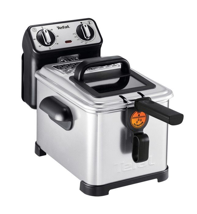 Tefal Friteuse Filtra Pro 3L Friteuse Unique Acier inoxydable Autonome 2400 W