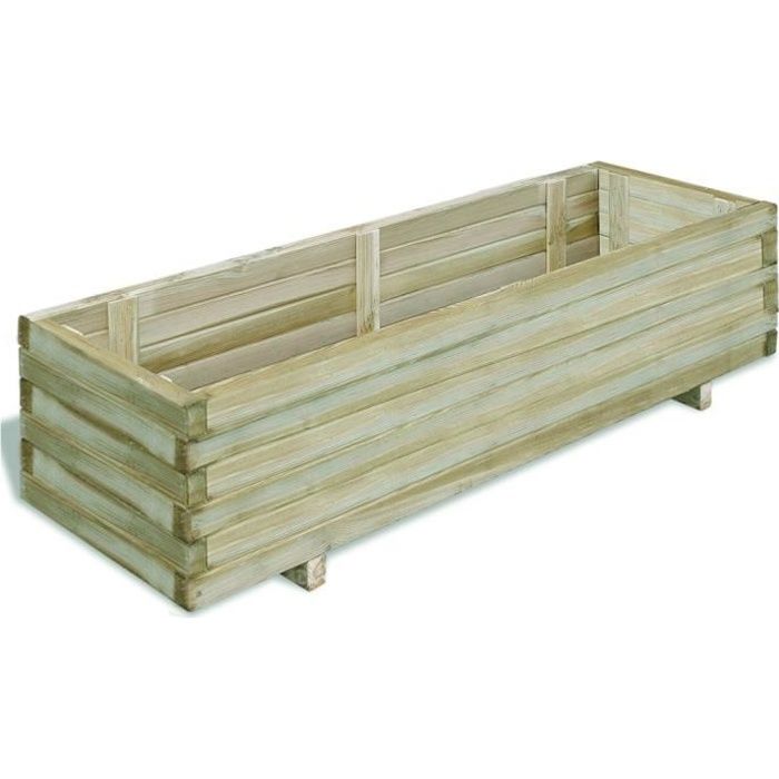 vidaXL Lit surélevé 120 x 40 x 30 cm Bois Rectangulaire