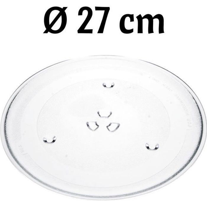 Plaque Verre Pour Four Micro-ondes Universel 270mm