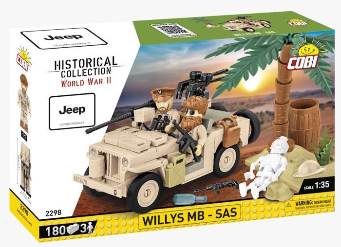 Maquette - COBI - WILLYS MB - SAS - Vert - Plastique - Pour enfants à partir de 6 ans