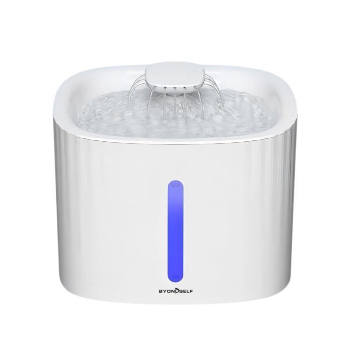 Meilleurs prix pour Fontaine Eau pour Chat Chien 3L BYONDSELF EZ1002 avec Alerte Pnurie dEau et 2 Filtres Remplaable Blanc FONTAINE A EAU