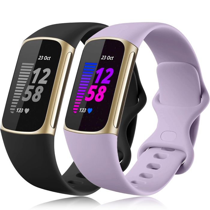 Accessoires Bracelet Compatible pour Fitbit Charge 5/Charge 6 Bracelet de Rechange Remplacement Bande - Grande Taille 7.1’’ a
