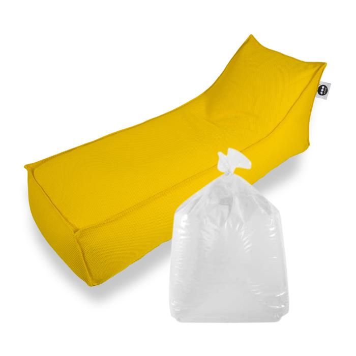 Coussin De Chaise Longue Rayé Jaune - 45 X 120 Cm - Pour Jardin, Plage, Terrasse - 11
