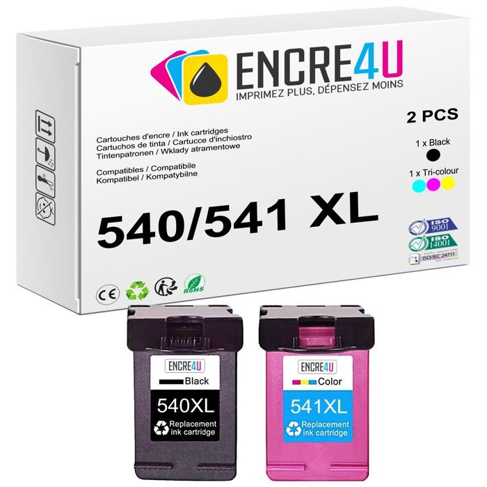 COMETE - Marque Française - 541XL - 1 cartouche d'encre 541XL compatible CANON CL-541 - 1 Couleur - Cartouche imprimante