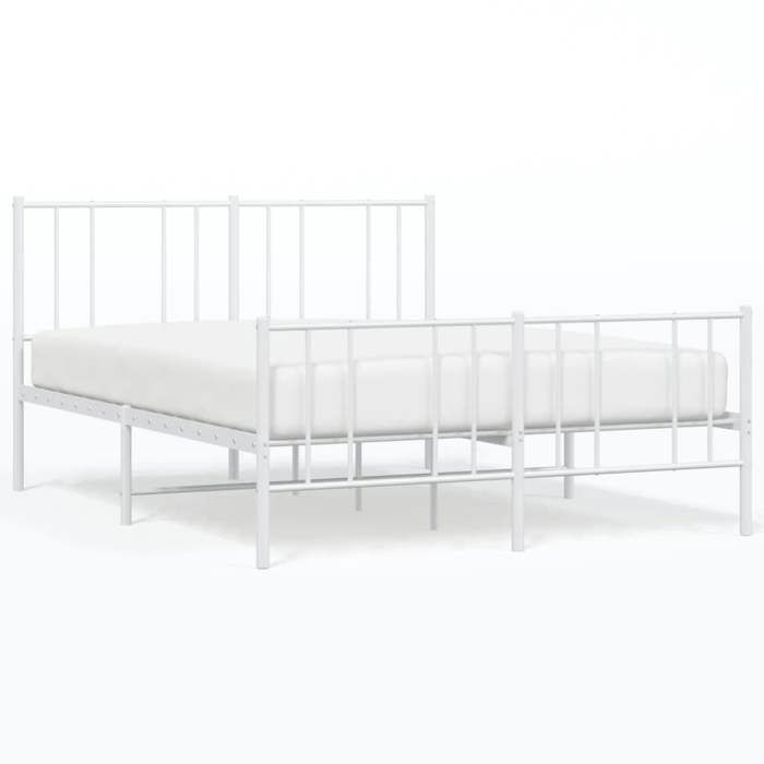 ESTINK® Structure de lit adulte/enfant - métal - sans matelas - et pied de lit - blanc 120x200 cm - @7223@ ESTINK® Structure de lit adulte/enfant - métal - sans matelas - et pied de lit - blanc 120x200 cm - @7223@