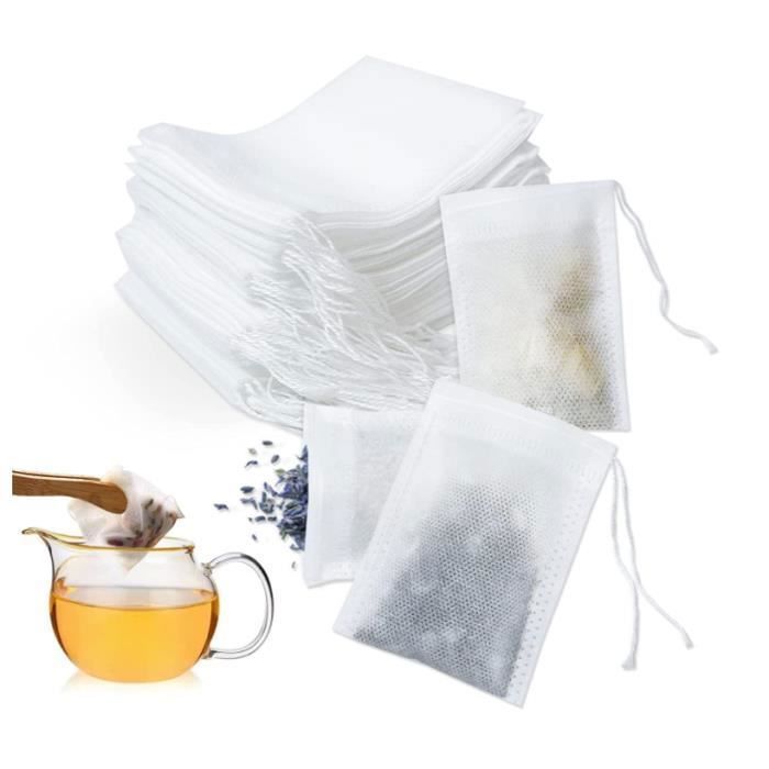 20 Sachets En Mousseline De Coton 7x9 Cm | Avec Cordon Coulissant | Réutilisables Pour Thé, épices, Bijoux, Cadeaux... - 3