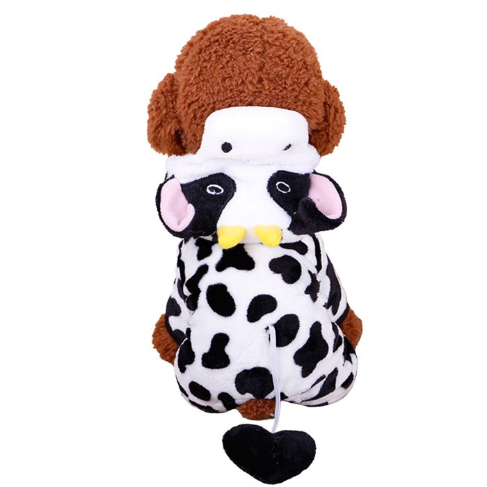 Meilleurs prix pour Adorables costumes dHalloween pour chiens sweat à capuche style vache combinaisons douces et confortables pour petits chiens