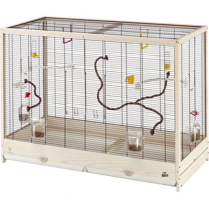 Comparer les prix de Cage pour Oiseaux Ferplast Giulietta 8 en Métal et Bois FSC - Accessoires Inclus