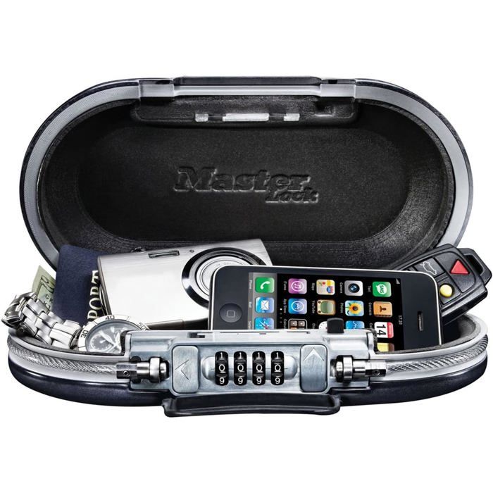 MASTER LOCK Mini Coffre-fort Portable [Avec Câble] [Combinaison] [Noir ...