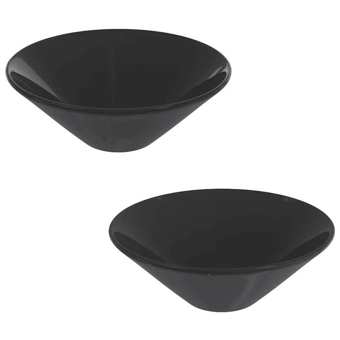 vidaXL Lavabos 2 pcs Ø42x14 cm céramique - vue 2