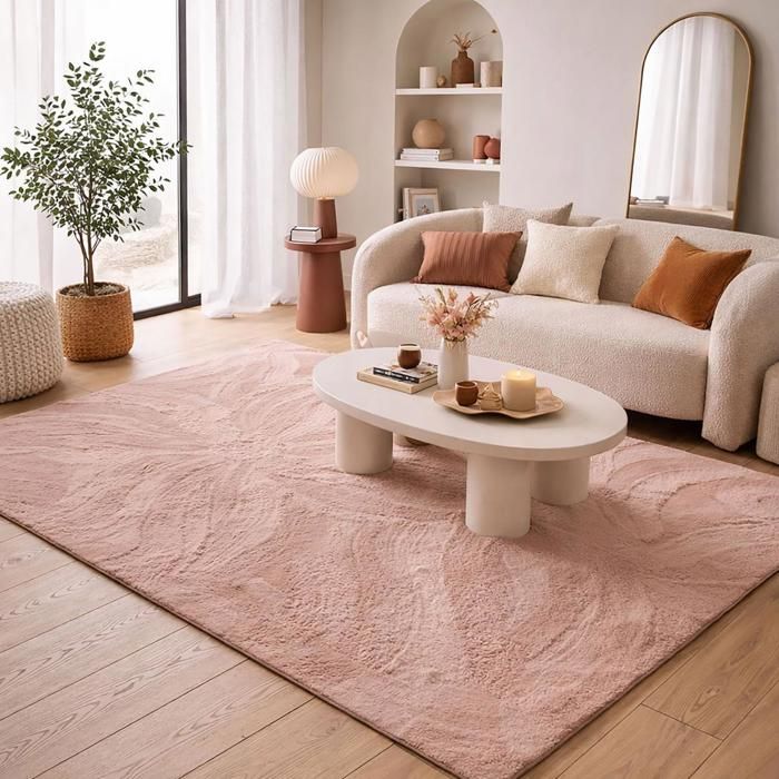 Tapis Salon Rose