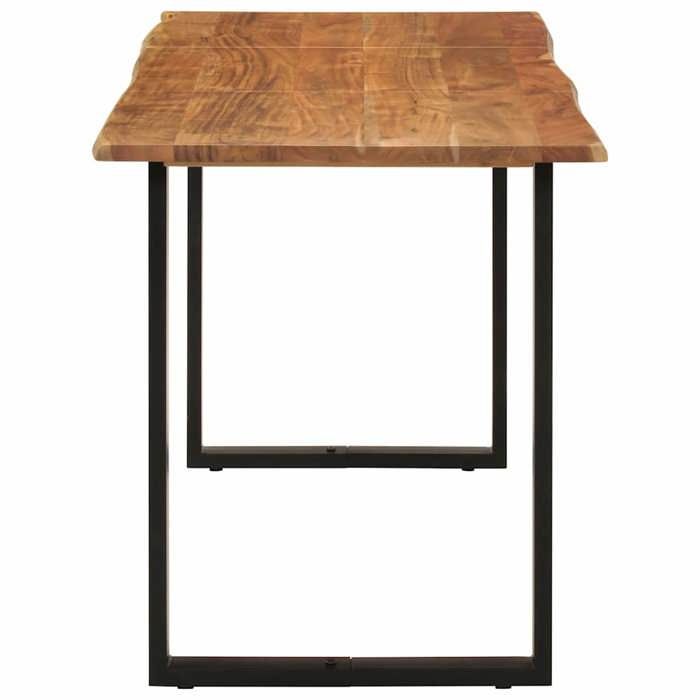 Table de salle à manger - Bois dacacia massif - 1 - MODERNE Table de salle à manger 140x70x76 cm Bois dacacia solide 20949