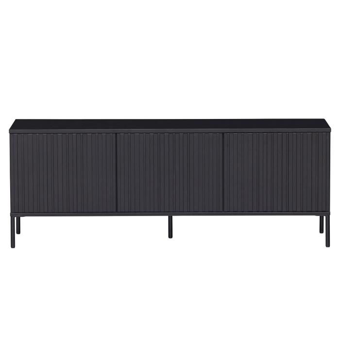 Meuble Tv - Meubles&Design - Meuble TV 150cm en bois massif FSC couleur noir MAY Meuble Tv - Meubles&Design - Meuble TV 150cm en bois massif FSC couleur noir MAY