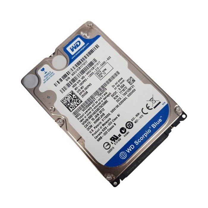 Disque Dur 250Go SATA 2.5 Western Digital WD2500BEVT 75A23T0 5400rpm 8Mo - vue 2