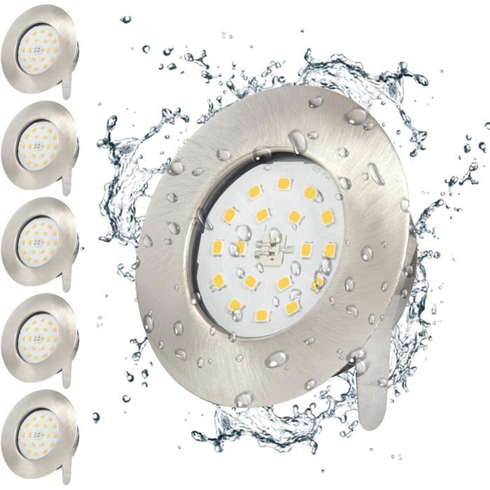Spot LED encastrable - VETOBIOL - Extra plat 30 mm - Blanc neutre 4500K - Diamètre trou 60-68 mm - Étanche IP44