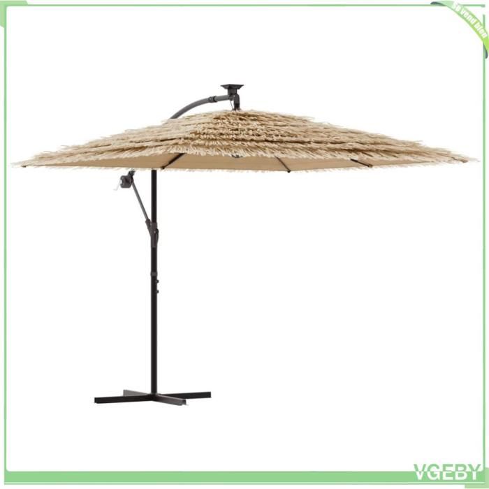 Parasol de jardin - FAFEICY - 4005086 - Carré 246x246x230 cm - Mât acier - LED intégrées