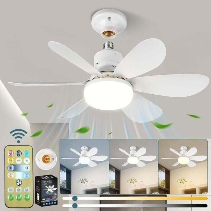 Ventilateur Plafond Ventilateur Silencieux Plafond 40W Lampe Ventilateur Plafond avec