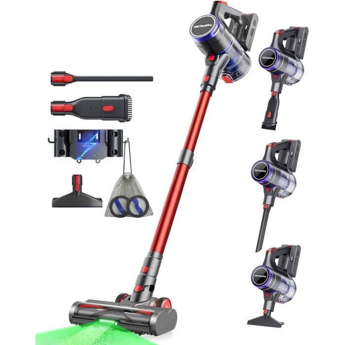 Cordless Vacuum Cleaner 70 Min Autonomy with 1.6L Dust Tank 8 Layer Filtration - Nobrand
