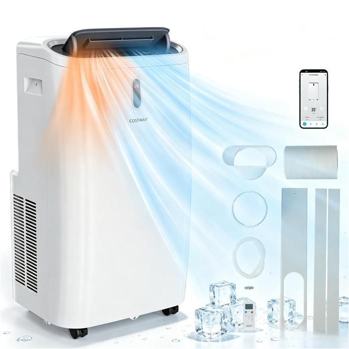 Climatiseur Mobile avec Évacuation 14000BTU 41kW Wifi DREAMADE 5 en 1 RefroidissementVentilationChauffage Déshumidification