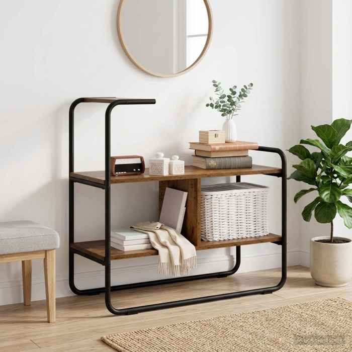 Table console - Table dappoint - VIDAXL - élégance - polyvalent - Bois ancien 80 x 35 x 75 cm Bois dingénierie_Y109