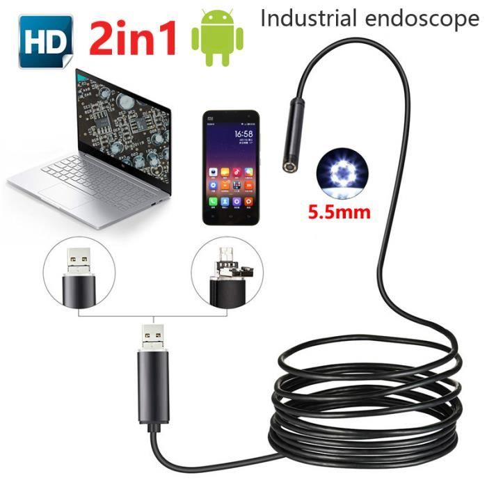 Câble 5m étanche IP67 Caméra Endoscopique Ennovor 1080p - Écran 4,3", IP67, 8 LED, 5 M De Câble, Pour Inspection Automobile Et Plomberie Endoscope Inspection 1080p écran 4.3 Pouces