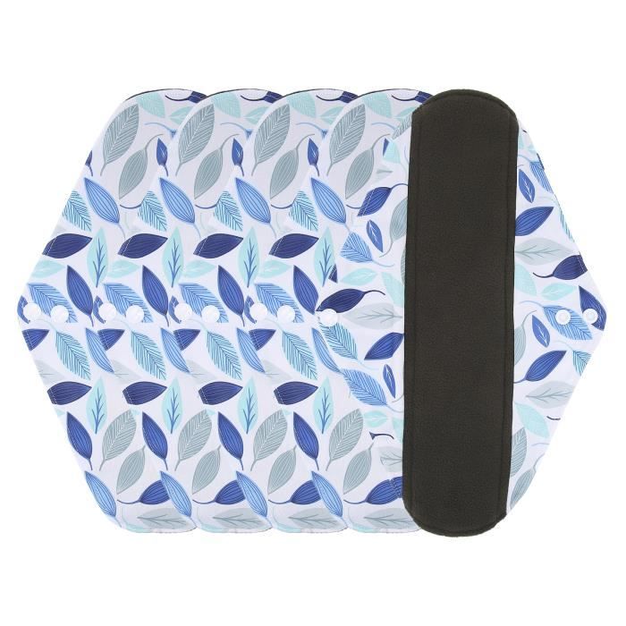Serviettes Hygiéniques Lavables En Charbon De Bambou – Réutilisables Et Absorbantes – Multicouleur
