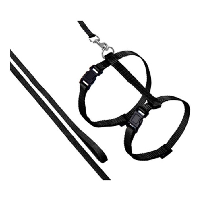 Comparer les prix de Harnais et laisse de 1.10 mètre pour chat, couleur noir - animallparadise 3 Noir