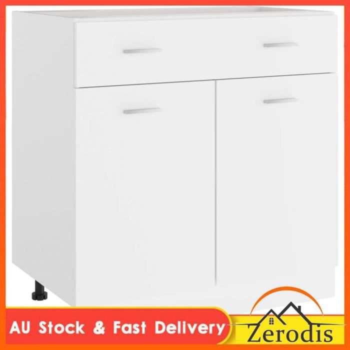 Armoire de plancher à tiroir Blanc 80x46x815cm Bois ingénierie -BK801236 (PLA)
