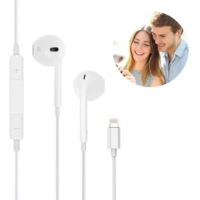 Apple EarPods - Kit main libre - Ecouteurs filaire avec micro -  intra-auriculaire - blanc Pas Cher