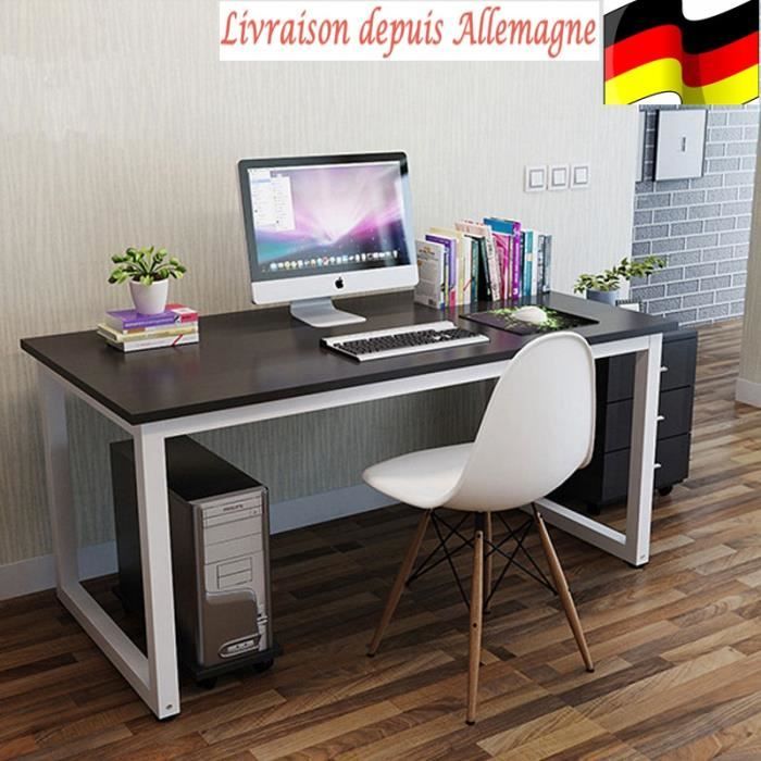 Table Pour Ordinateur Bureau Meuble Pc Table De Travail Noir