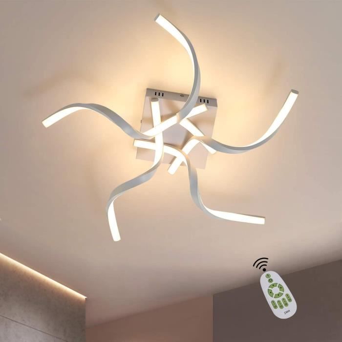 Plafonnier LED Diossad Moderne Blanc - Intensité Variable Avec Télécommande - Salon