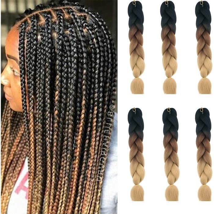 6 Pièces Extensions De Cheveux Pré-tressées - Pour Tressages Et Rajouts, Neuves Avec étiquettes
