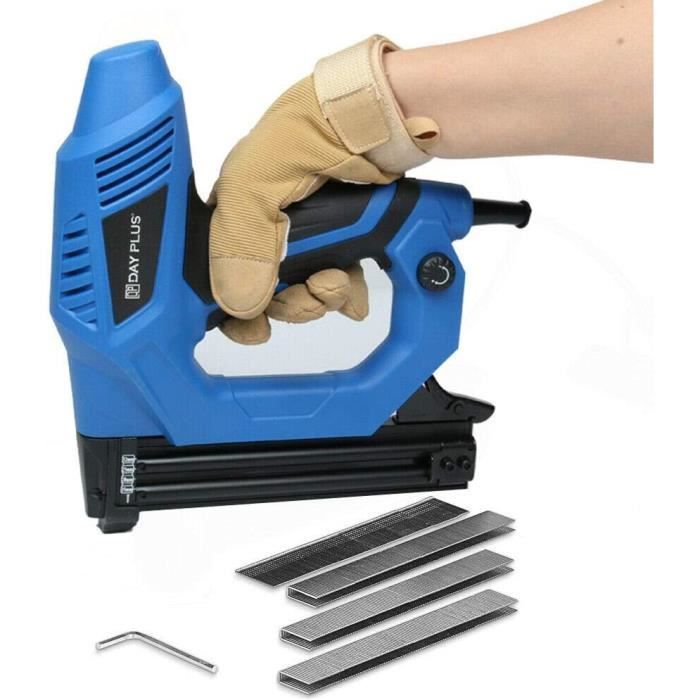 Cloueuse Sans Fil électrique - Avec Batterie Lithium 2Ah Et 100 Chargeurs, Pour Bois, Rembourrage, Bricolage