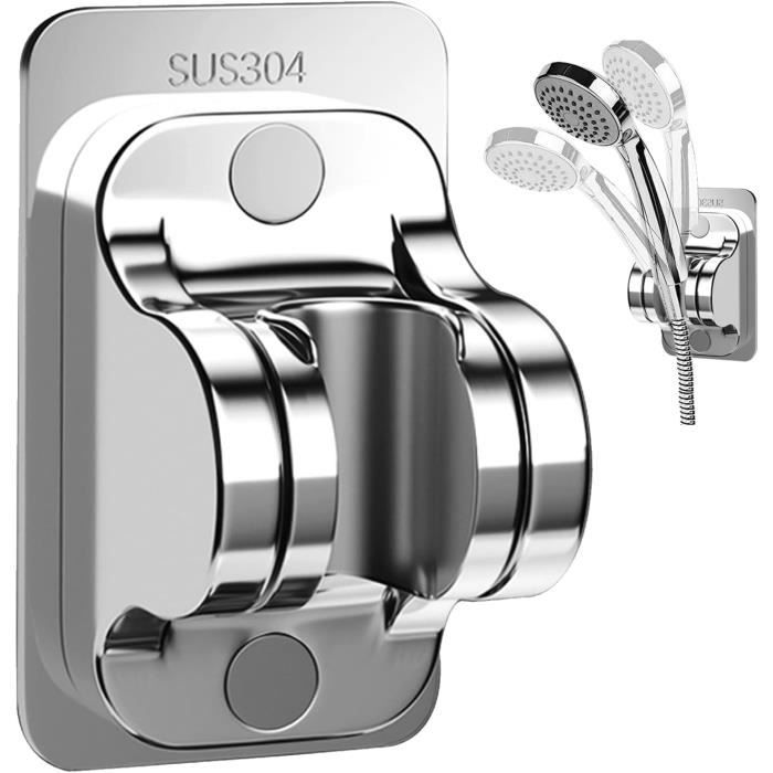 Support Pommeau De Douche Réglable (2 Pièces) – Fixation Sans Perçage