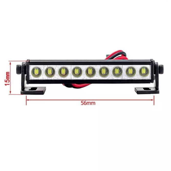 Barre LED 24 LEDs Ultra-Lumineuse Pour Voiture RC 1:10 - Éclairage Top Pour Crawlers !