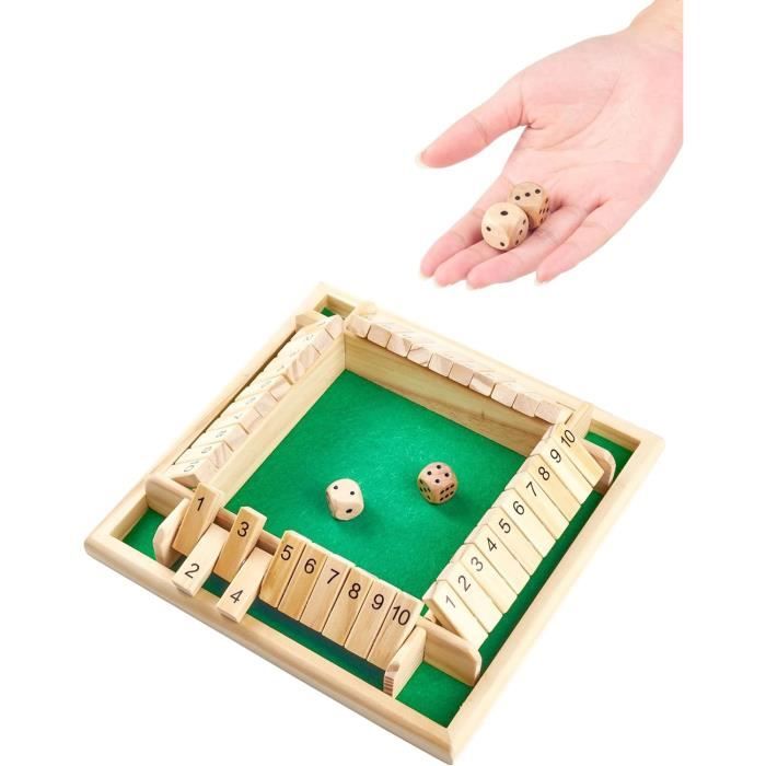 JEU DE DÉS en bois jeu de société pliant jeu de société pliant pour jeu