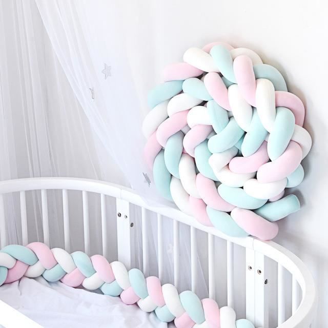 2m Tour De Lit Bebe Tresse Pare Chocs Velours Protection Bebe Securite Tour De Canape Souple Pour Bebe Protection Chambre Decor Rose Cdiscount Pret A Porter