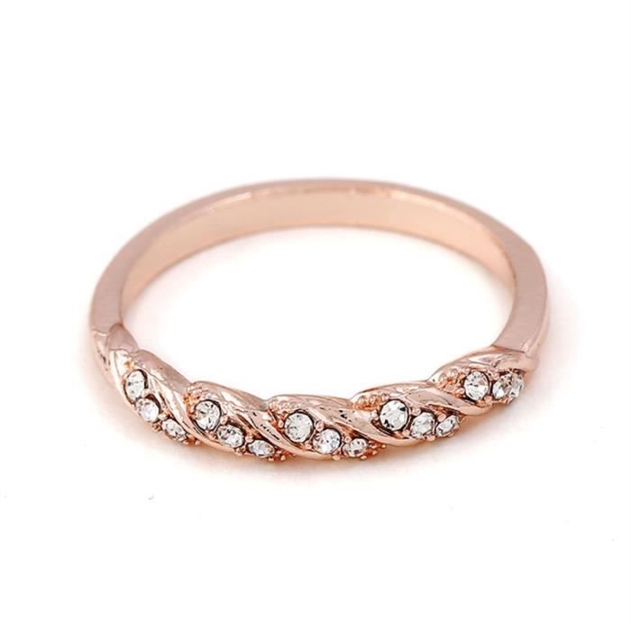 Simple Bague De Fiancailles En Strass Doux Bague De Fiancailles